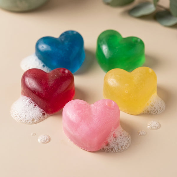 15 Pcs Mini Heart Travel Soaps for Kids